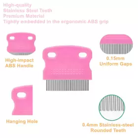 726084518148 JUWANTU Pack Flea Lice Comb Steel Dog Cat #3