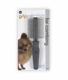 618940650300 JW Pet Gripsoft Double Comb Dog #2