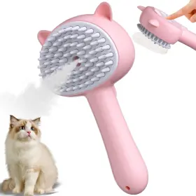 784728765907 KALAMANDA Cat Steam Brush Shedding Steamy Handle