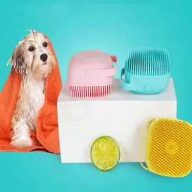 445019147156 KAMOD Dog Bath Brush Massage Safety Silicone Box #3