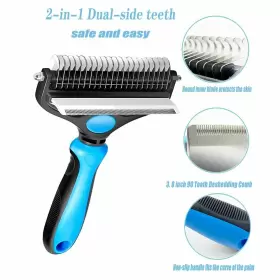 798107992310 KANGSON Comb Dogs Cats Pet Deshedding Brush Tool #2