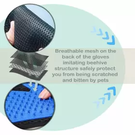 763961413882 KAVAVE Pet Gloves Gentle Brush Shedding Hair #3
