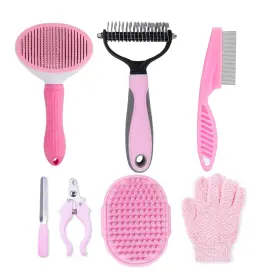 715748840053 KEEPLKVOC Dog Pet Shedding Brush Cleaning Pink