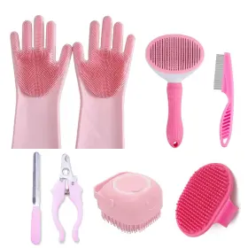 715748840176 KEEPLKVOC Dog Bath Set Washing Gloves Shampoo