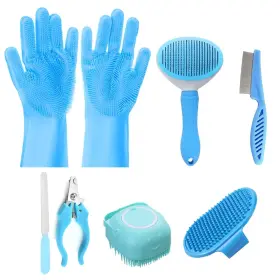AA-QK6W-Y5ST KEEPLKVOC Dog Bath Set Washing Gloves Shampoo