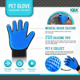 735850579740 KENNELS KATS Pet Deshedding Glove Mess Groom #2