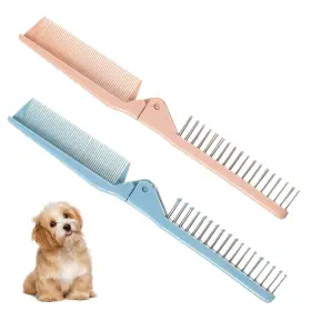 666973 KFHENSOMR Pack Puppy Brush Folding Dog Hair Pink