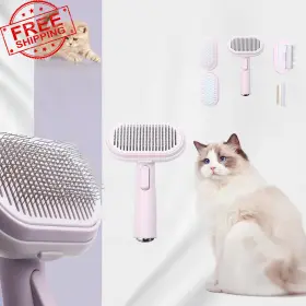 726084286474 KIR Cat Brush Release Comb Heads Pet Hair #3