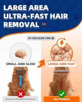 727240441171 KIZO ESLO Undercoat Rake Cats Dog Brush Shedding #3