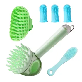 313041681641 KLLHSUUL Pet Bath Set Dog Brush Shampoo Cat Chin