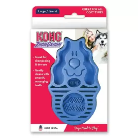 30504 KONG Zoom Groom Dog Brush Massage While Removing Loose