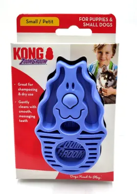 ZG21 KONG Zoomgroom Puppy Gentle Rubber Curry Massage Dog