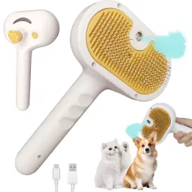 743366474510 KOOVDEM Cat Steam Brush Shedding Dog Pet Hair