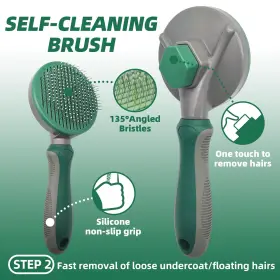 744110074826 KUEIOX Pet Deshedding Brush Set Undercoat Rake #3
