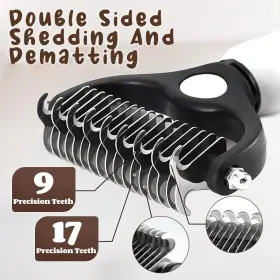 006262891209 KUKASTER PET Cleaning Slicker Brush Dog Double #2