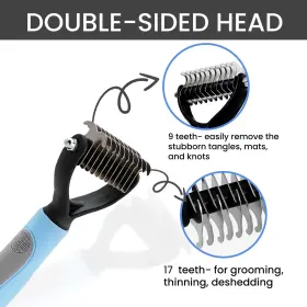 197644042852 KWEST ESSENTIALS Pet Brush Shedding Comb Tool Si #3