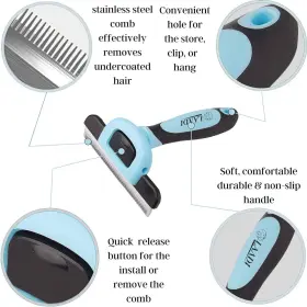 065005928280 LAADI Deshedding Tool Dogs Cats Reduces Shedding #3
