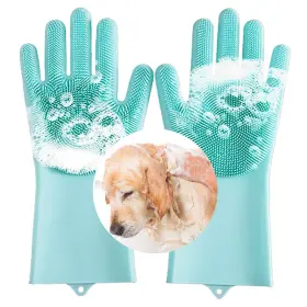 788416138592 LAAMEI Pet Gloves Silicone Hair Remover Mitt