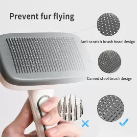 313054719782 LAIKA Cleaning Slicker Brush Dogs Pet Shedding #3