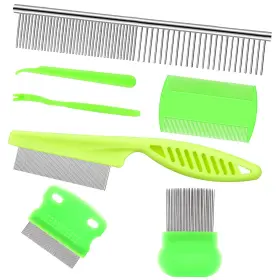 445020311379 LAMOUTOR Pet Flea Comb Steel