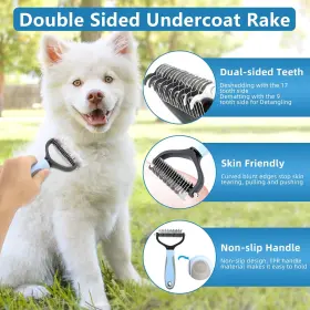 6PCS LANSWOOD Dog Brush Shedding Brushes Kit #3