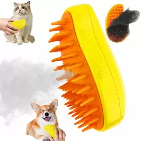 720118930708 LELEAN Cat Steam Brush Steamy Pet Tool Shedding