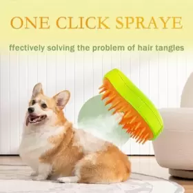 720118930715 LELEAN Cat Steam Brush Steamy Pet Tool Shedding #3