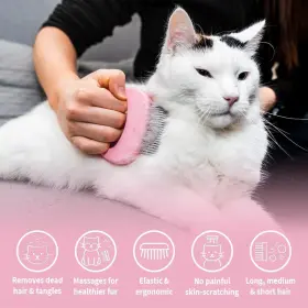 746092901602 LEOS PAW Pet Hair Removal Massaging Comb Brush #2