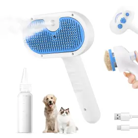 LETSFEED-1 LETSFEED Pet Steam Brush Dog Cat Shedding
