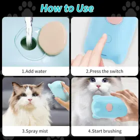 711181544510 LETWEARN Cat Steam Brush Steamy Shedding #3