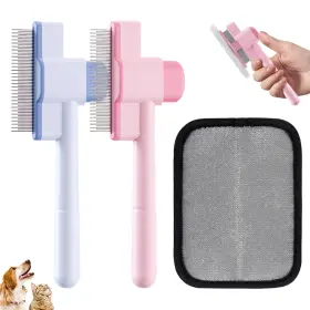 SHUZI-01 LEWRWET Flea Comb Cats Dogs Pet Hair Remover Glove