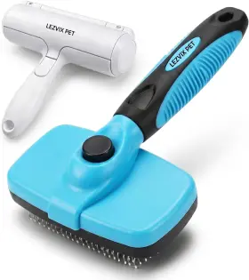445030264252 LEZVIX PET Cleaning Slicker Brush Dogs Cats Hair