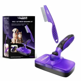 744759471840 LILISAM Pet Cleaning Slicker Brush Comb Gently