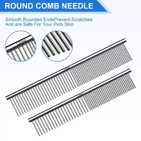 708200333590 LILPEP Pet Steel Comb Double Dog Availabl #2
