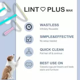 BLUEALCUPINKZN001 LINTPLUS Pet Hair Remover Pro Pink Cat Kit #3
