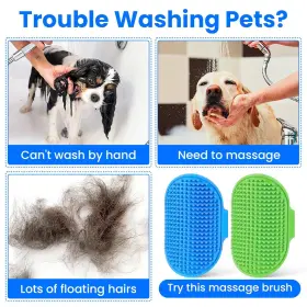 CEJXKSIC6 LLOUSSAK Dog Bath Brush Scrubber Rubber Pet Shampoo #3