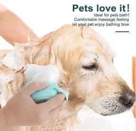 313086676688 LONNAI Pet Bath Massage Brush Puppy Dog Cat #2