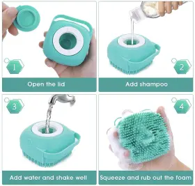 313086676688 LONNAI Pet Bath Massage Brush Puppy Dog Cat #3