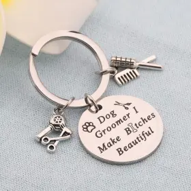 778197473449 LQRI Dog Groomer Pet Keychain Bitches Hair Styl #2