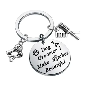 778197473449 LQRI Dog Groomer Pet Keychain Bitches Hair Styl