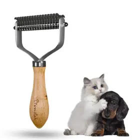 SRD-05 LTANIOLAK Pet Undercoat Rake Dogs Cats Featuring Steel