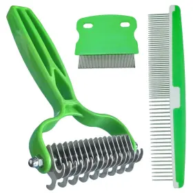 607605500159 LUCKUME Pack Pet Comb Dogs Cats Double Dematting