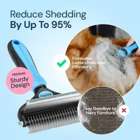 606829468818 MALSIPREE Dog Brush Shedding Deshedding Tool #3