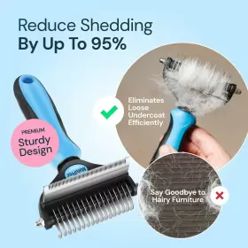 606829468832 MALSIPREE Cat Brush Shedding Deshedding Tool #3