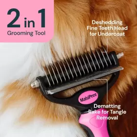 744759537157 MALSIPREE Pet Brush Dogs Cats Deshedding Tool #2