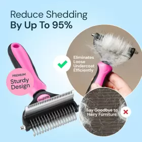 744759537157 MALSIPREE Pet Brush Dogs Cats Deshedding Tool #3