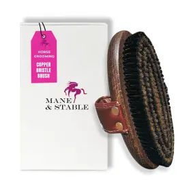 795758922178 MANE STABLE Copper Bristle Horse Brush Cleaning