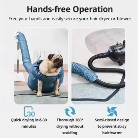 DHDC001-SMALL MANON ROSA Dog Drying Bag Pet Tool #2