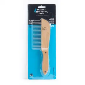 TP70838 MASTER GROOMING TOOLS Ultimate Coarse Comb Wood Dog
