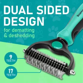 196852643448 MAXPOWER PLANET Pet Brush Double Shedding Rake #2